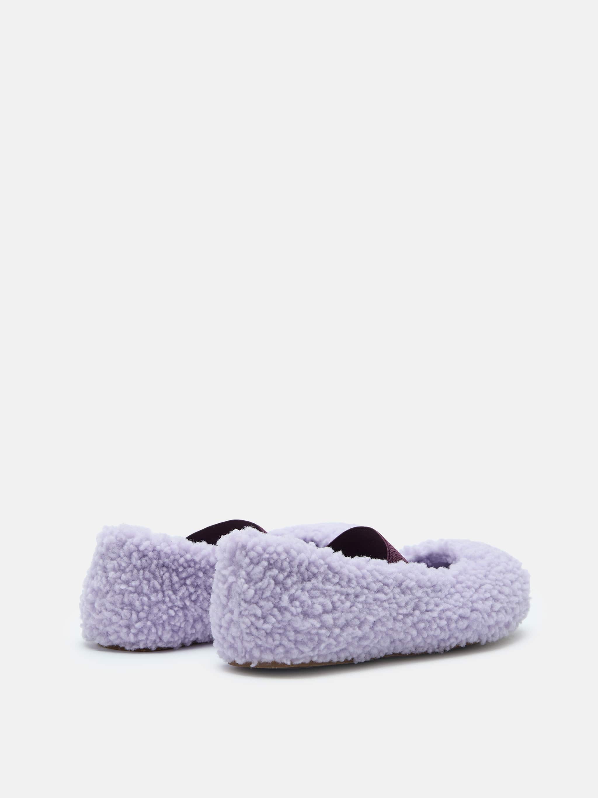 SHEARLING LILAC BALLERINAS