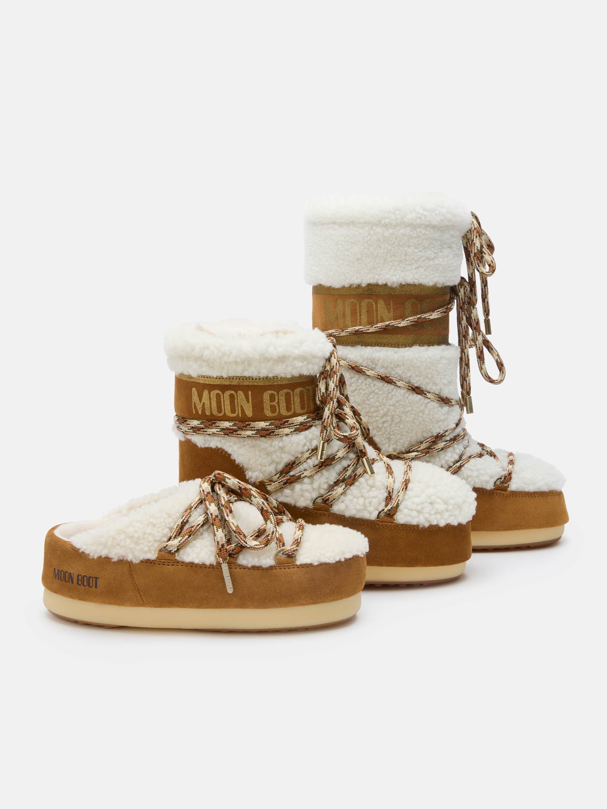 LAB69 ICON CREAM SHEARLING BOOTS image number 3