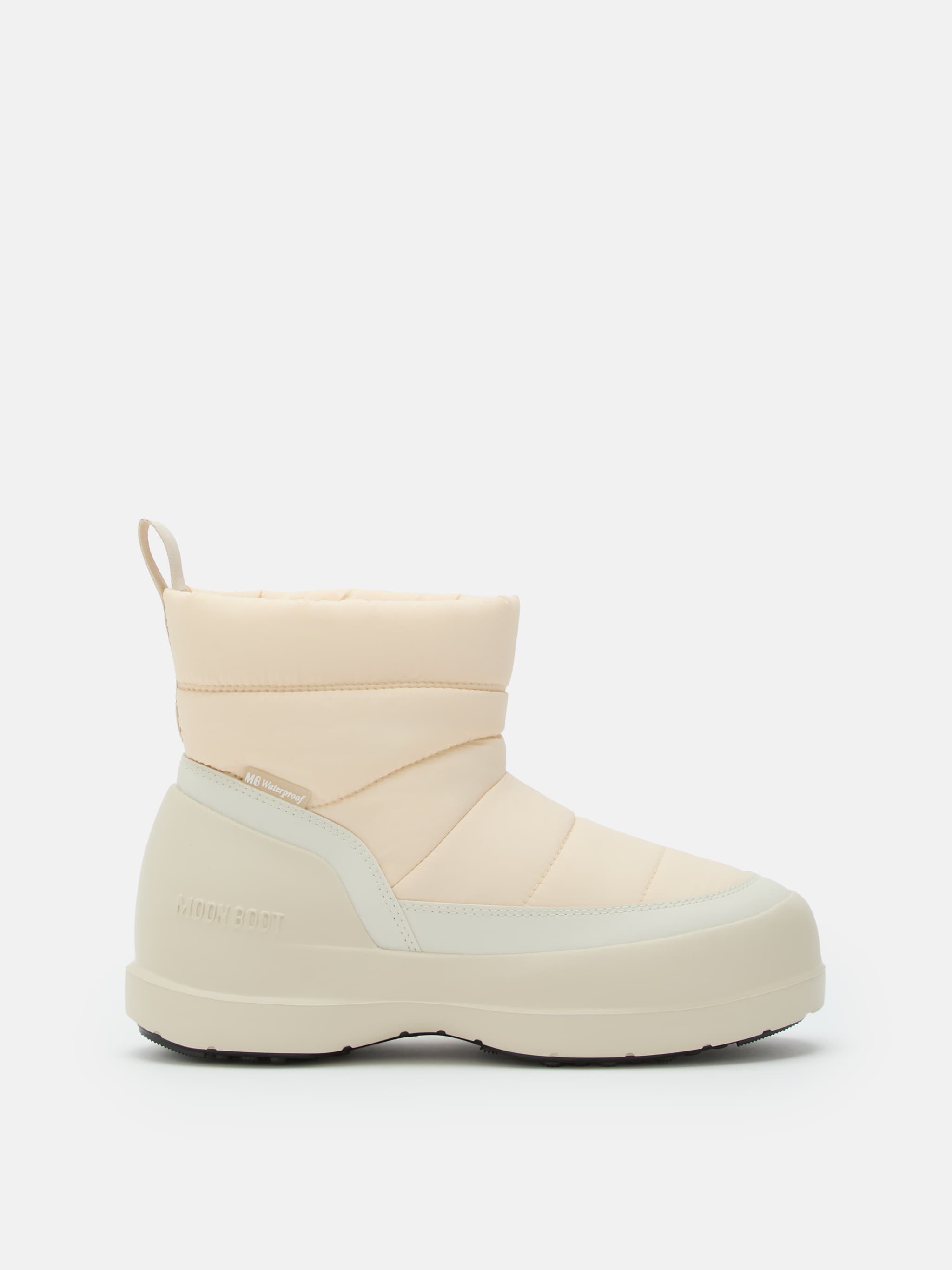 MEZZALUNA PUFFY CREAM BOOTS