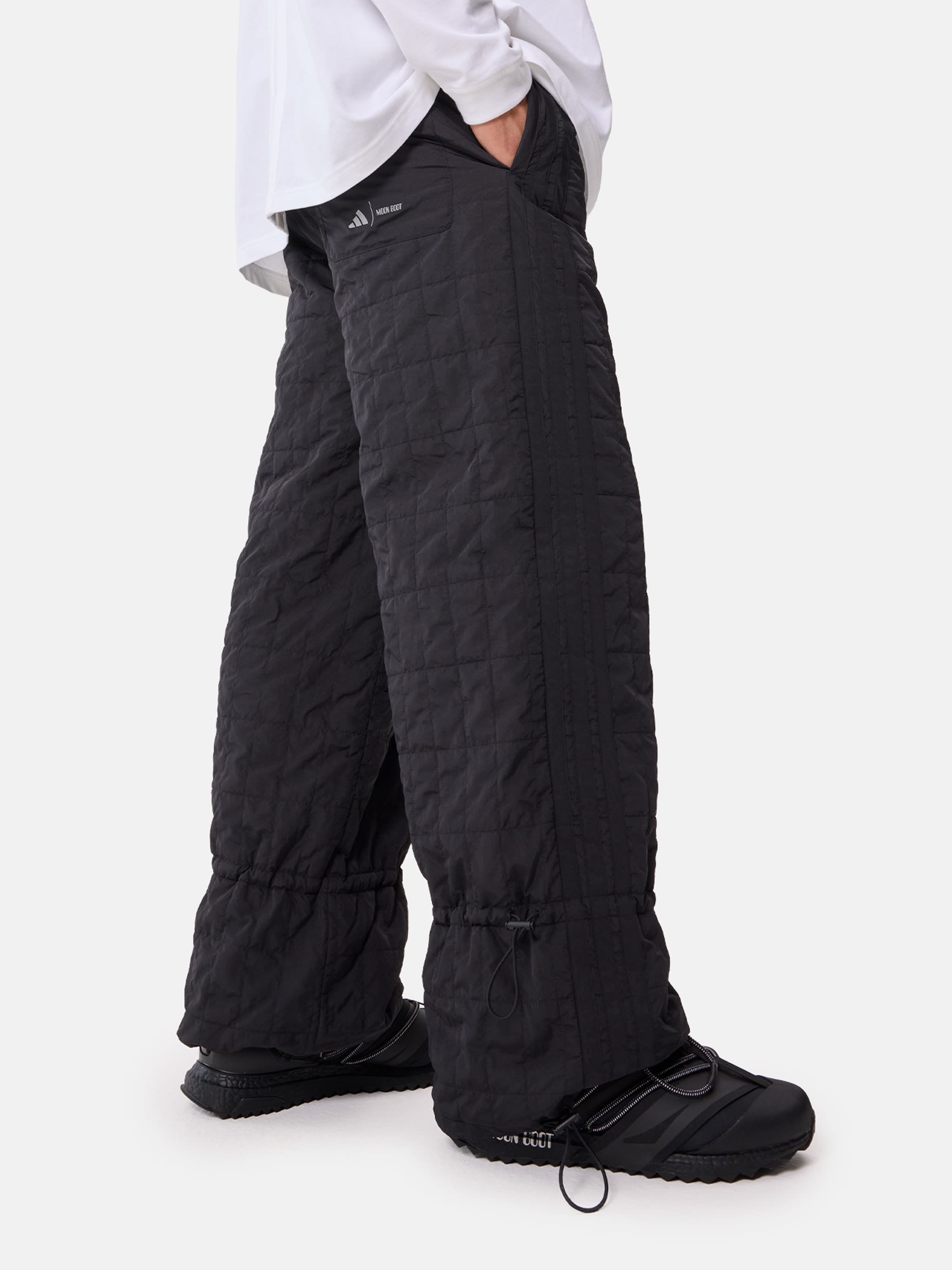 ADIDAS X MOON BOOT BLACK PADDED PANTS