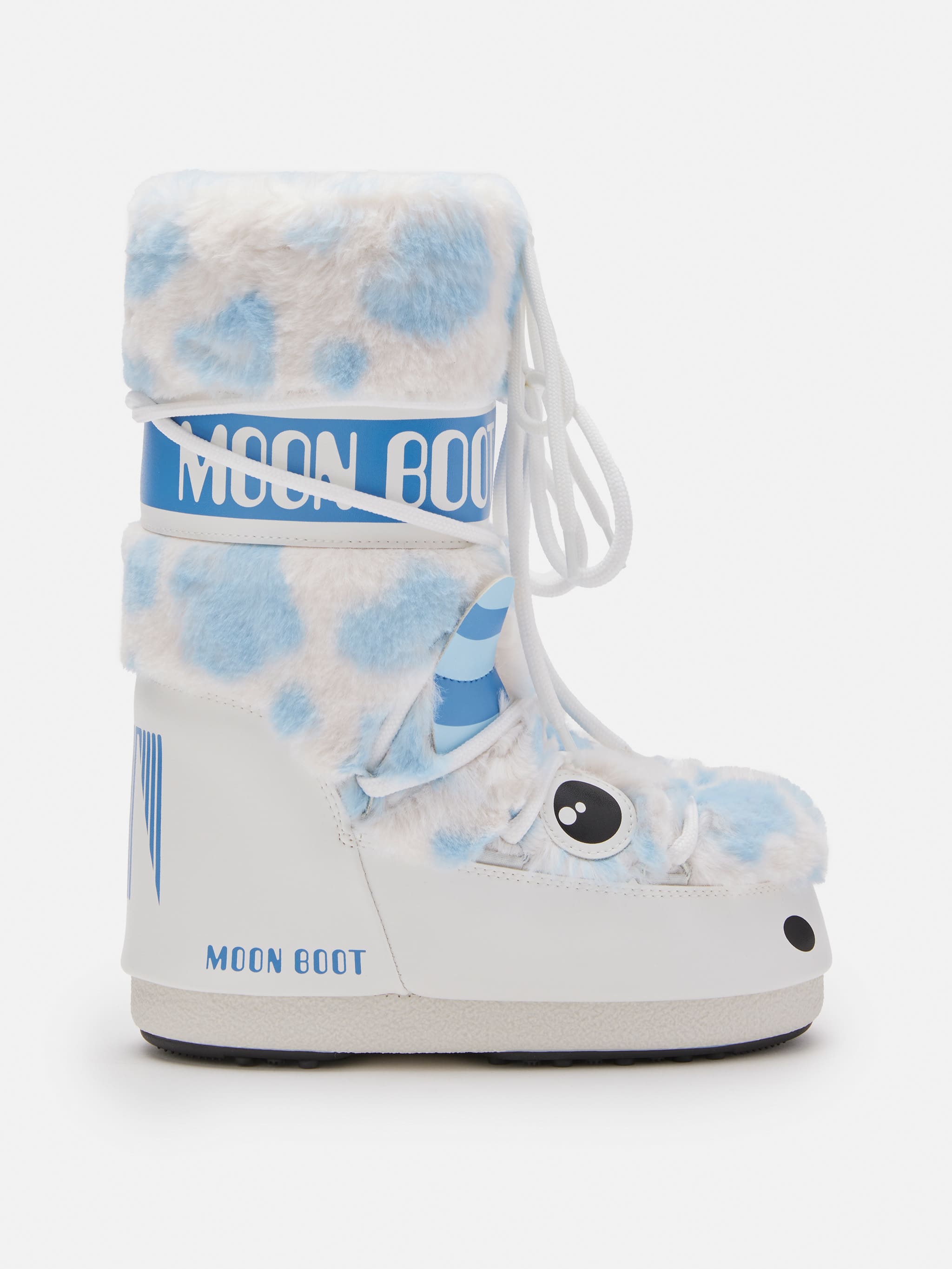 ICON JUNIOR YETI WHITE FAUX-FUR BOOTS