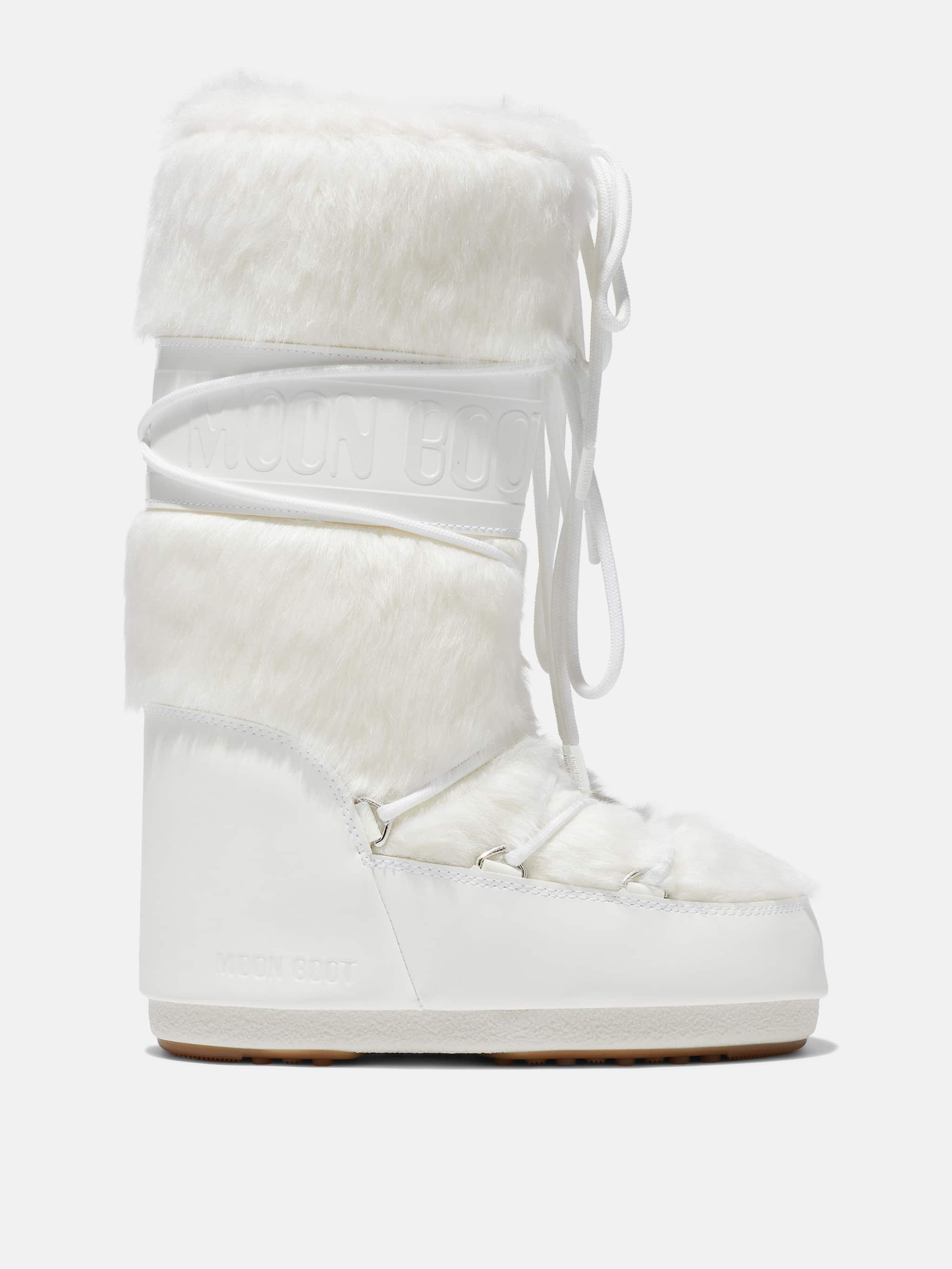 ICON WHITE FAUX-FUR BOOTS